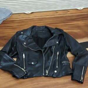 BLANKNYC Black Faux Leather Moto Jacket Women’s M